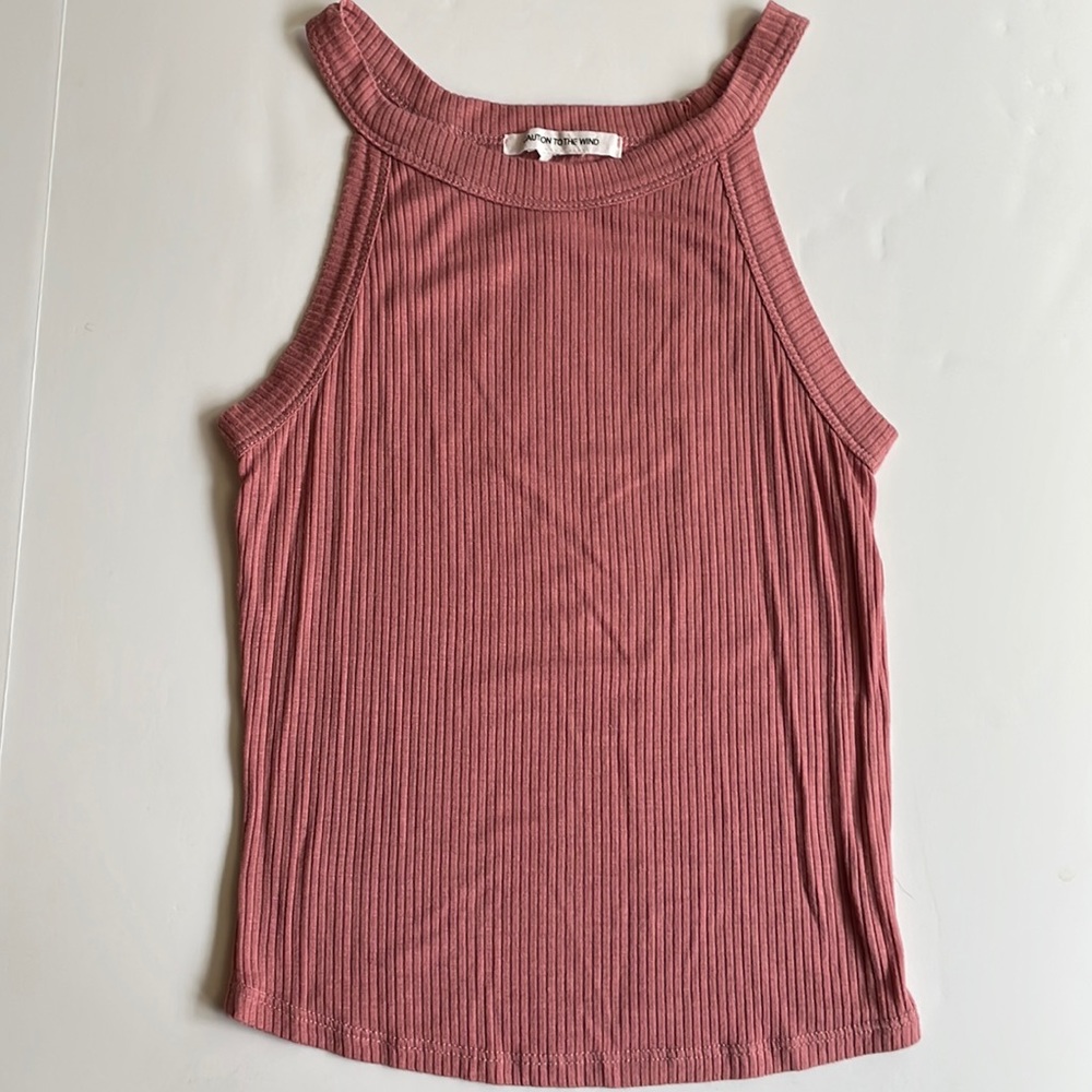 Caution to the Wind lightweight ribbed knit super soft tank top size small
